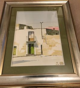 Painting by Italian artist Aldo Riso with COA