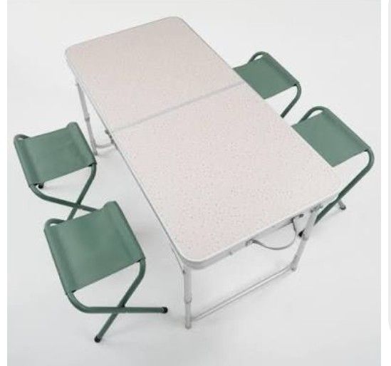 QUECHUA  Folding camping table - 4 stools