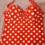 Brand new F&F red polka dot halter neck tankini swimsuit  size UK10 cup 38C Postage included Image 2