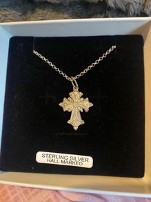 Sterling silver gothic pendant on 925 chain