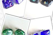 Handmade Glass Fused Cufflinks - FREE DELIVERY - Choose Colour