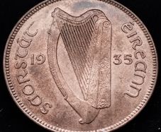 [#2636] - Ireland 1935 | Irish 1d | Irish One Penny  | KM.3 | UNC
