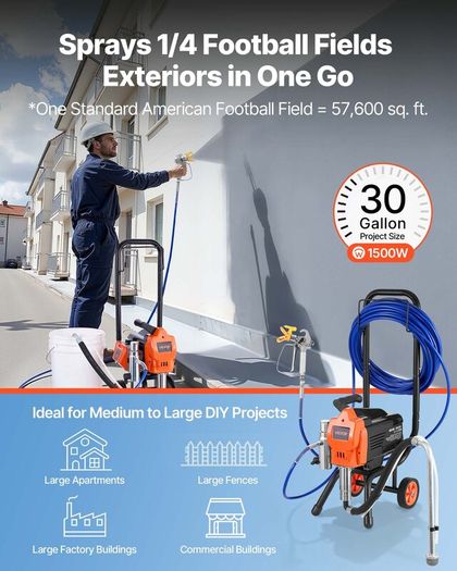 1500W Airless Paint Sprayer with Cart