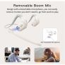 Giveet Bluetooth 5.3 Headset with Detachable Microphone, Wireless Headset w/DSP Noise Cancelling Mic for Phone PC Laptop, Open Ear Comfort Headphones for Office Home Working Driving Running, 12 Hrs Image 4