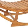 Rocking Sunlounger Solid Teak Wood Image 5
