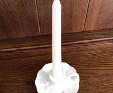 Bone China Wee Willie Winkie style chamber stick candle holder