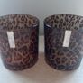2 Jeff Banks Leopard Print T-Light Holders Image 3