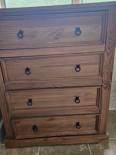 Wooden King Size Bed Set, Bed,Drawers & Locker
