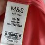 M&S coral blouse with gold cuff button Sz 16 (Fit 12-14UK) Image 4