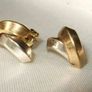 Vintage Hallmarked 9ct White/Yellow Gold Earrings Image 3