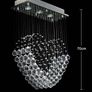 Heart Shape Crystal Chandelier, Modern Crystal Romantic LED Ceiling Lights Fixture, Rectangle Flush Mount Pendant Lamp for Living Room, Bedroom, Dining Room, Hallway, L50cm W20cm H70cm (FREE POSTAGE) Image 2