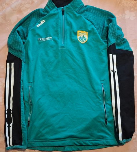 Kerry GAA O'Neills Gaelic Football Half Zip Jersey (Ladies Size 8) FREE POST