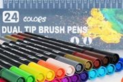 Dual Tip Brush Pens