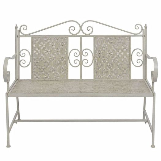 Garden Bench 115 cm Steel Grey