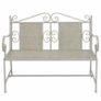 Garden Bench 115 cm Steel Grey Image 2
