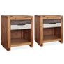 Bedside Tables 2 pcs Solid Acacia Wood 40x30x48 cm Image 2