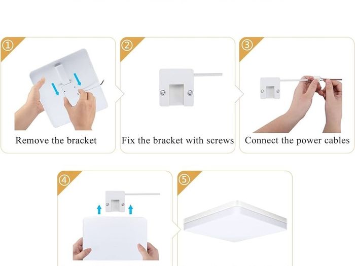 LED Ceiling Light, 36W Daylight White 6500K, 3240LM Bright Indoor Ceiling Lights for Bedroom, Kitchen, Hallway, Outside Porch