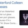 6 Waterford crystal port/sherry glasses in Colleen vintage design collection Image 5