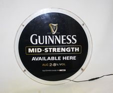 Guinness Mid Strength Pub Sign