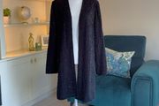 Elegant Black Sequins long Blazer. Size Medium UK 10-12 / EU 38-40