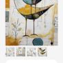 Lithuanian Bird Canvas Painting 20 x 30 cm Image 10