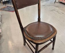 Small Antique beechwood walnut stained  small bistro chair circa 1910