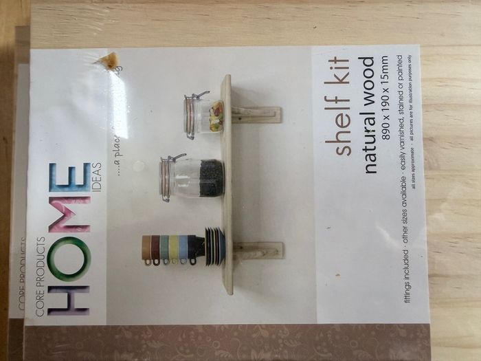 3 x Natural Wood Shelves (Brand New in Packaging)