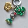 Princess Frog and Crown Charm 925 Silver Charm Compatible with Pandora Charms, Trollbeads, Chamilia, Biagi and Many Other IRL Charm Bracelets. Image 2