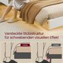 Bed frame with LED lighting and charging station 140 x 200 cm Image 3