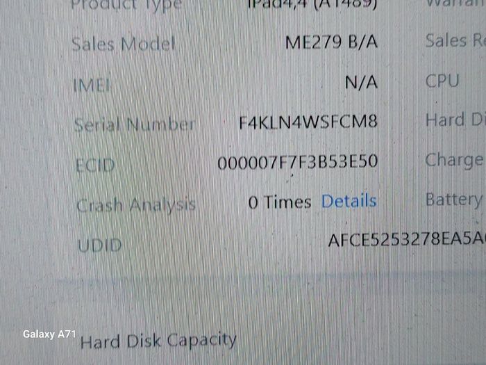 Apple Ipad Mini, 2nd Generation, 16GB, Silver, Activation Locked, for parts or repair