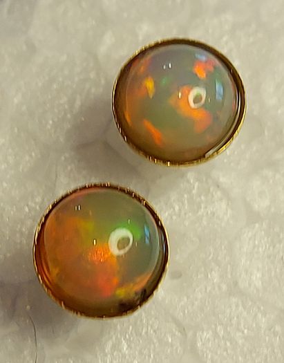 Ethiopian Opal 1.4ct 14 K Gold-Filled earrings