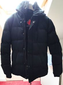 Zavetti Canada Girls Padded Hooded Bomber (Black)