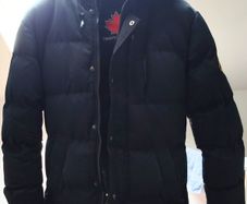Zavetti Canada Girls Padded Hooded Bomber (Black)