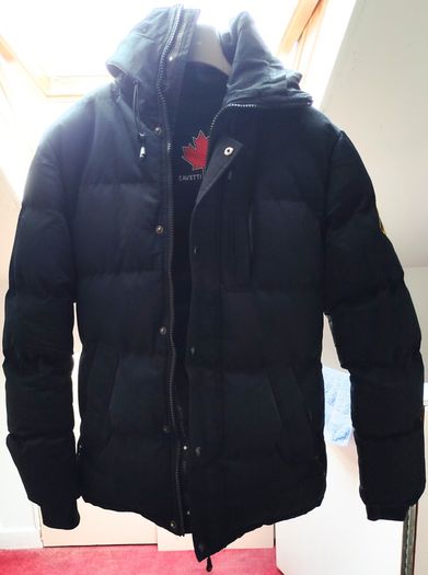 Zavetti Canada Girls Padded Hooded Bomber (Black)