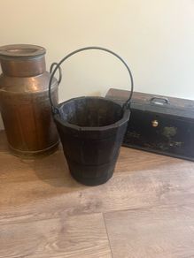 Antique Oak Coopered Water Bucket