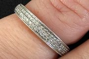 9ct white gold diamond eternity/wedding ring