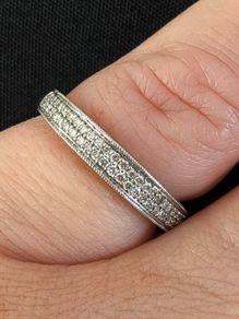 9ct white gold diamond eternity/wedding ring