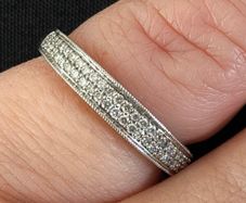 9ct white gold diamond eternity/wedding ring