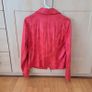 Lena Gabrielle Fuscia Moto Jacket with Grommet & Zipper Detail Size 16 Image 3