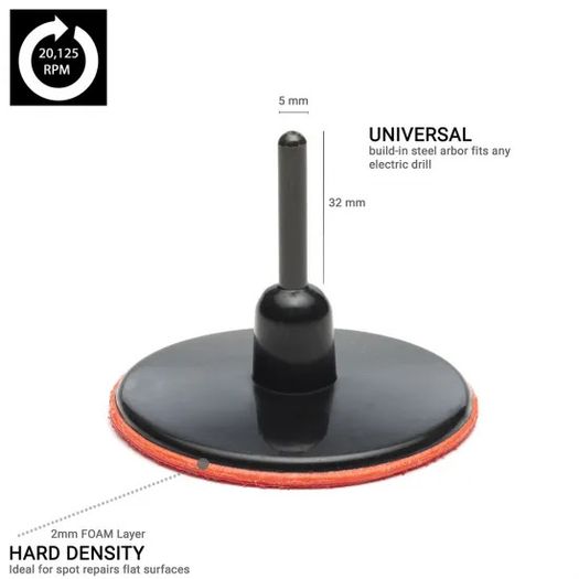 Glass Polish - 12015 - 75mm ( 3") Spindle Pad - hard