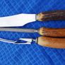 Vintage Newbridge Cutlery Co Horn Carving Set Shur Edge Knife Fork Steel Rochester Image 5