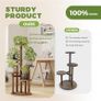5 Tier Tall Plant Stand Indoor, Corner Wood Plant Shelf for Multiple Plants, Tiered Round Flower Stand for Patio Garden Balcony Living Room Bedroom Image 4
