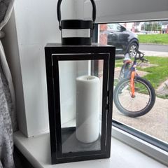 Ikea 2 lanterns with candles