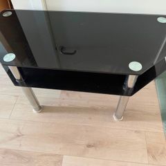 Glass TV Stand Corner Unit