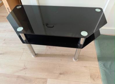 Glass TV Stand Corner Unit