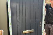 Composite Palladio A Rated Door Seville Solid Antrachite Grey on White Brand New