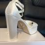 Lipsy White Satin Platform Heels Image 5