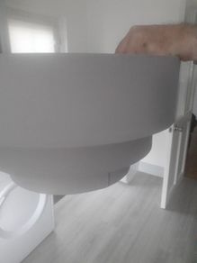 Large three teired pendant shade .As new .Approx 18 " diameter  at top part .Cant find my tape .In great condition .15 euro