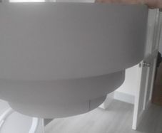 Large three teired pendant shade .As new .Approx 18 " diameter  at top part .Cant find my tape .In great condition .15 euro