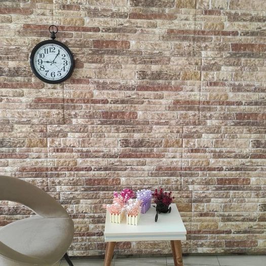 3D Wall Panels with Multicolour Brick Design 10 pcs EPS
